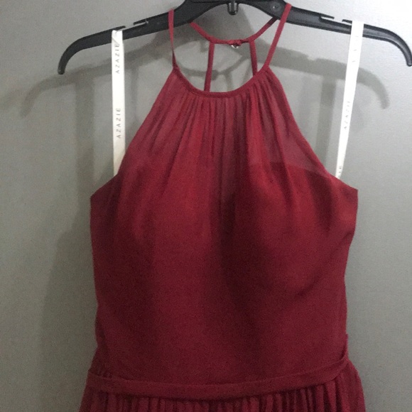 Azazie Kailyn Bridesmaid Dress in Burgundy size 6 - Picture 4 of 8
